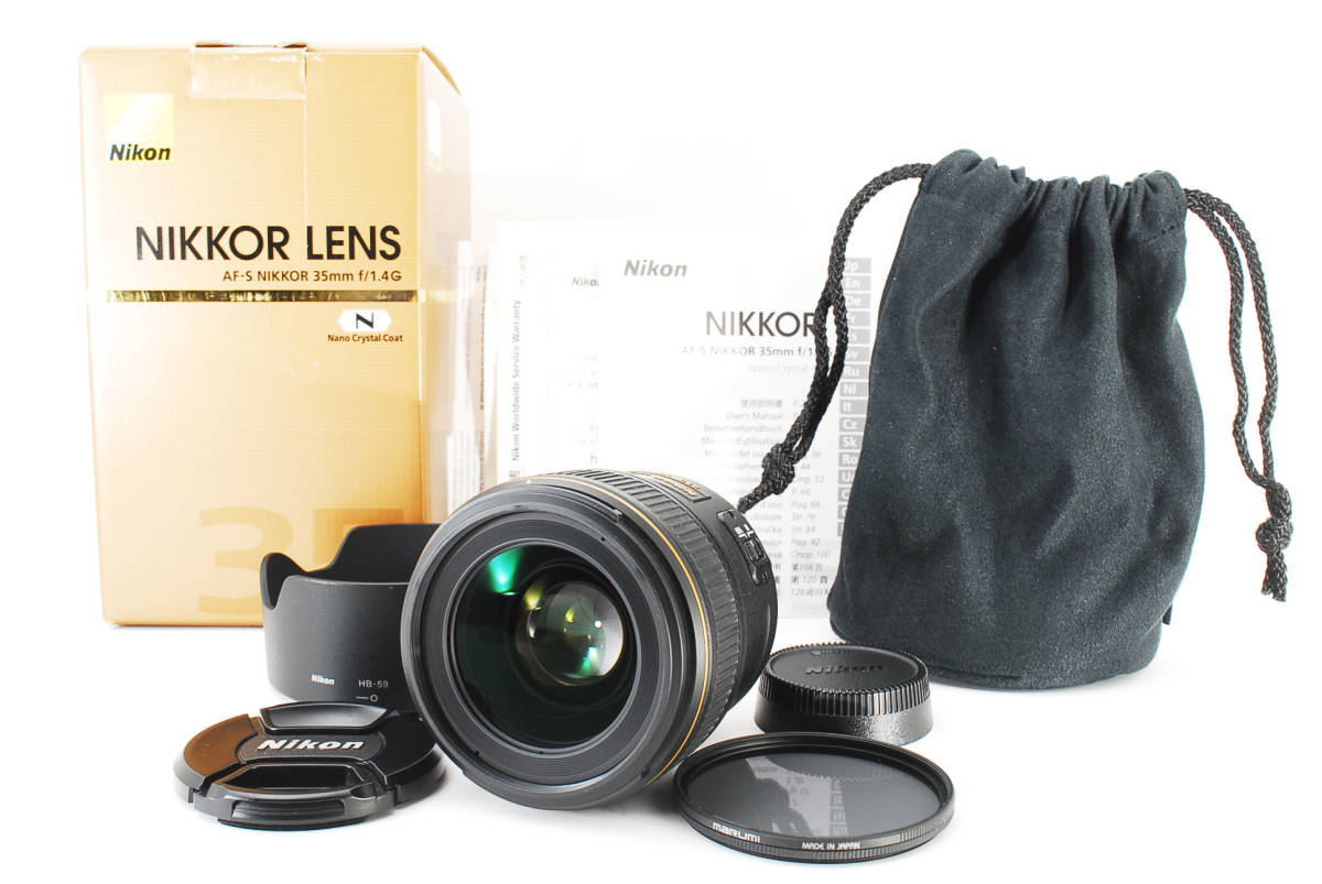 【NEW限定品】 【美品】Nikon AF-S NIKKOR 35mm f/1.4G Wide Angle Lens ニコン ニッコール 広角 076@LR ニコン