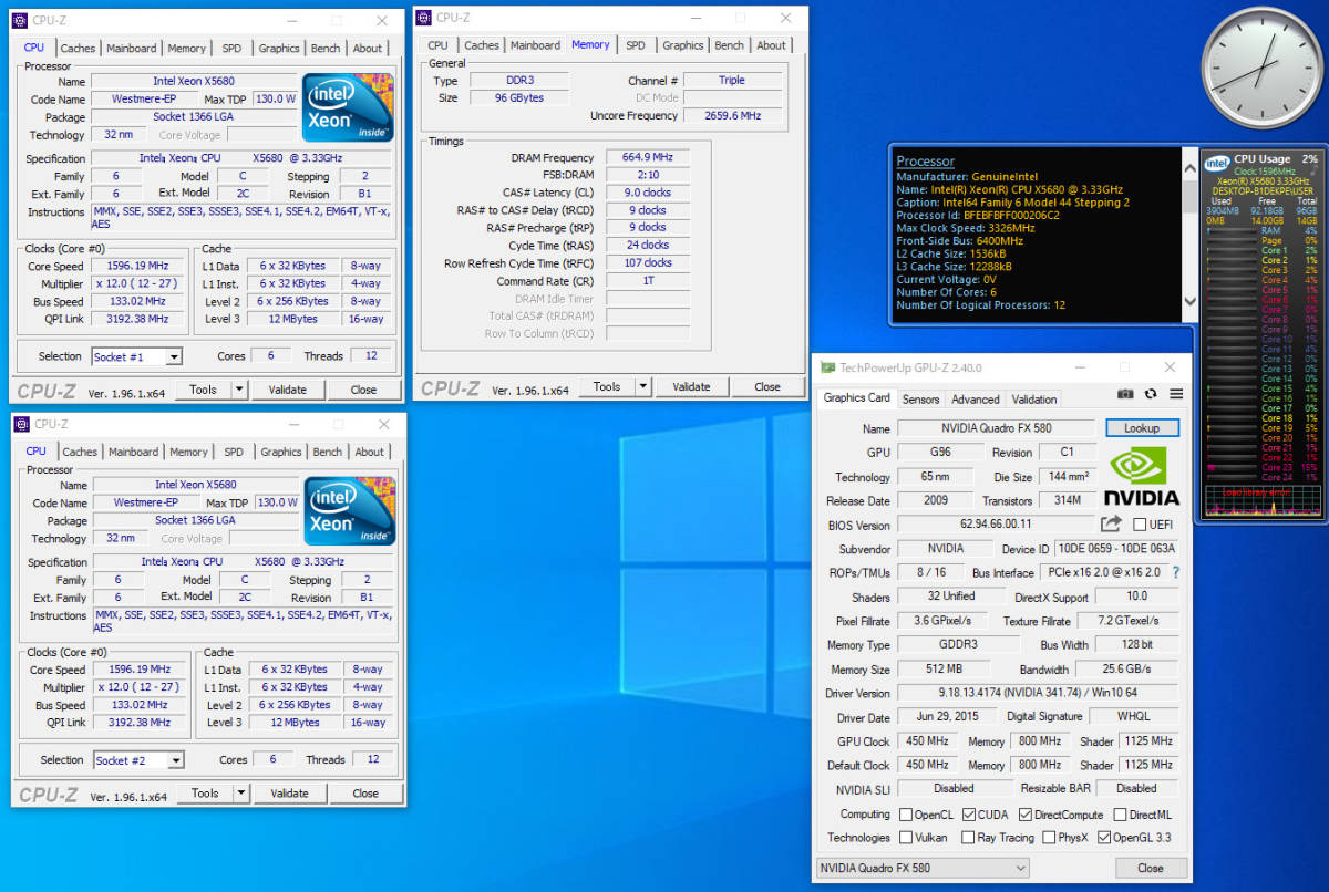 ☆中古☆DELL R5500 Workstation☆Intel XEON X5680x2 3.33GHz☆96GB