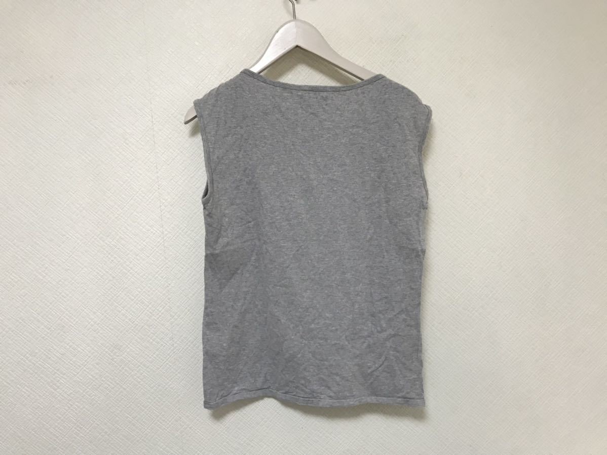  genuine article A.P.C. APC cotton print no sleeve T-shirt tank top American Casual Surf business suit lady's gray S India made 