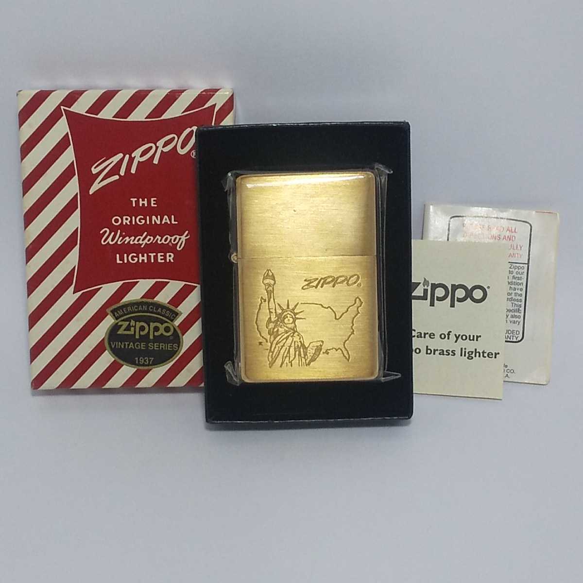 未使用 1937 ビンテージ ZIPPO 自由の女神 ブラス 1999年7月製 ジッポ_画像1