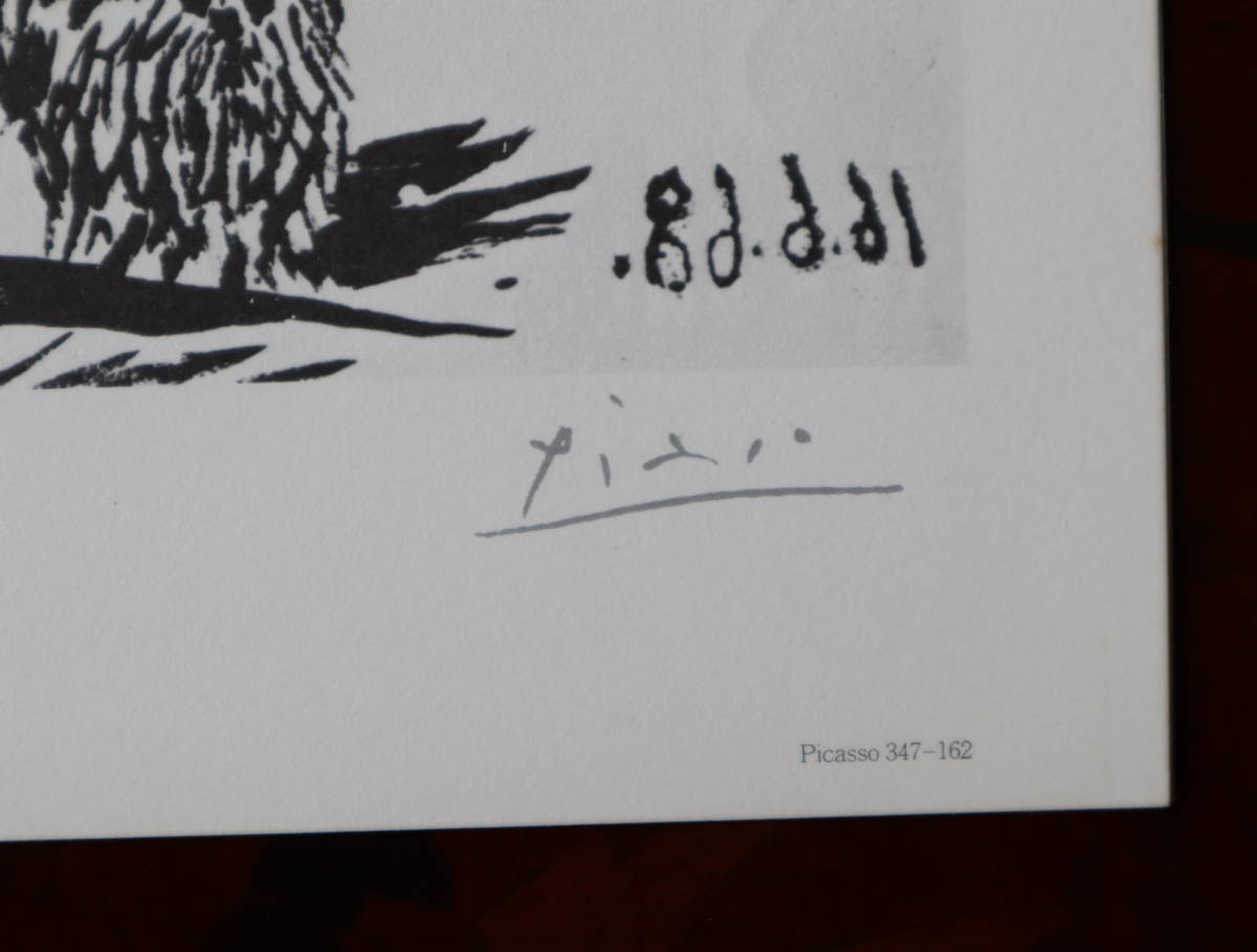 ピカソ Picasso 大変 エッジング画集 鉛筆にて直筆サインあり 17a(版画 