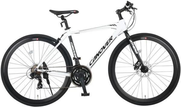 CANOVER クロスバイク 700c 自転車 CAC-027-DC ATHENA ディスクブレーキ 軽量アルミフレーム 33739 5周年記念イベントが 送料無料 買収 ホワイト シマノ21段変速