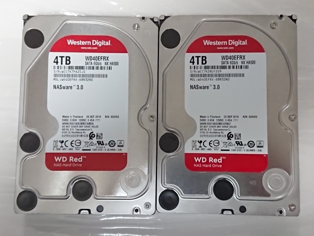 最新品安い ウエスタンデジタル WD40EFRX WD Red 4TB 3.5インチ内蔵HDD