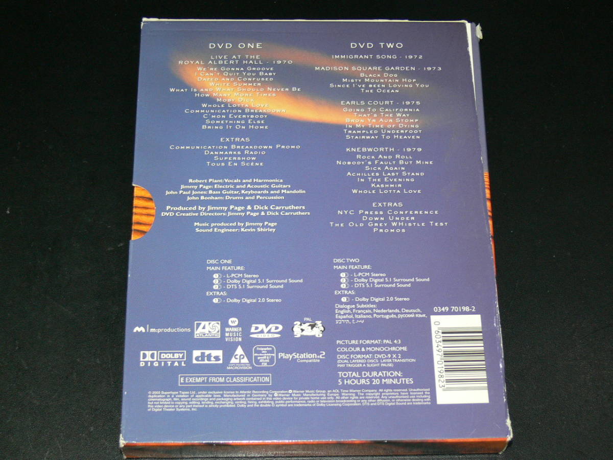 中古DVD　海外版　レッドツェッペリン　LED ZEPPELIN　２DVD　DISC２塗装がれあり_画像2