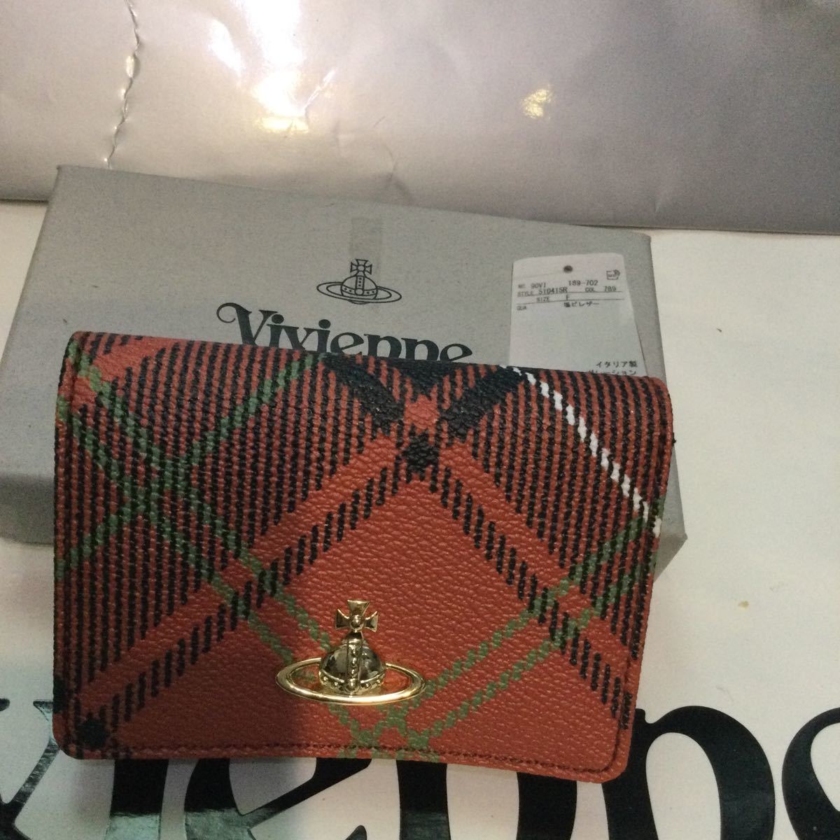 送料込○新品元箱付○価-29700 Vivienne Westwood 名刺入れ 塩ビレザー