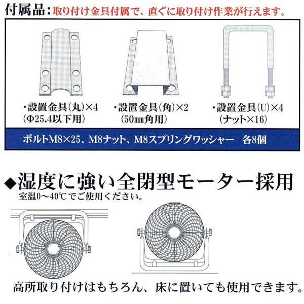 ナカトミ NAKATOMI 35cm循環送風機 CV-3530 三相200V サーキュレーター 扇風機 【個人宅配送不可】_画像3