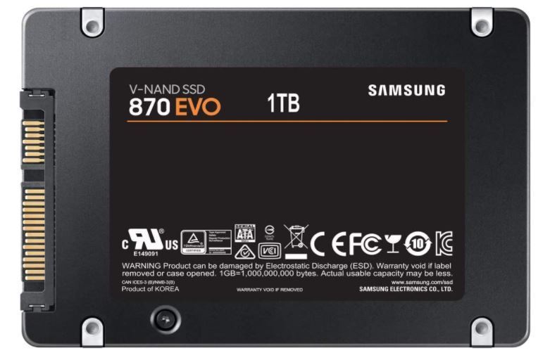 Samsung 870 EVO 1TB SATA 2.5インチ 内蔵 SSD MZ-77E1T0B/EC 1