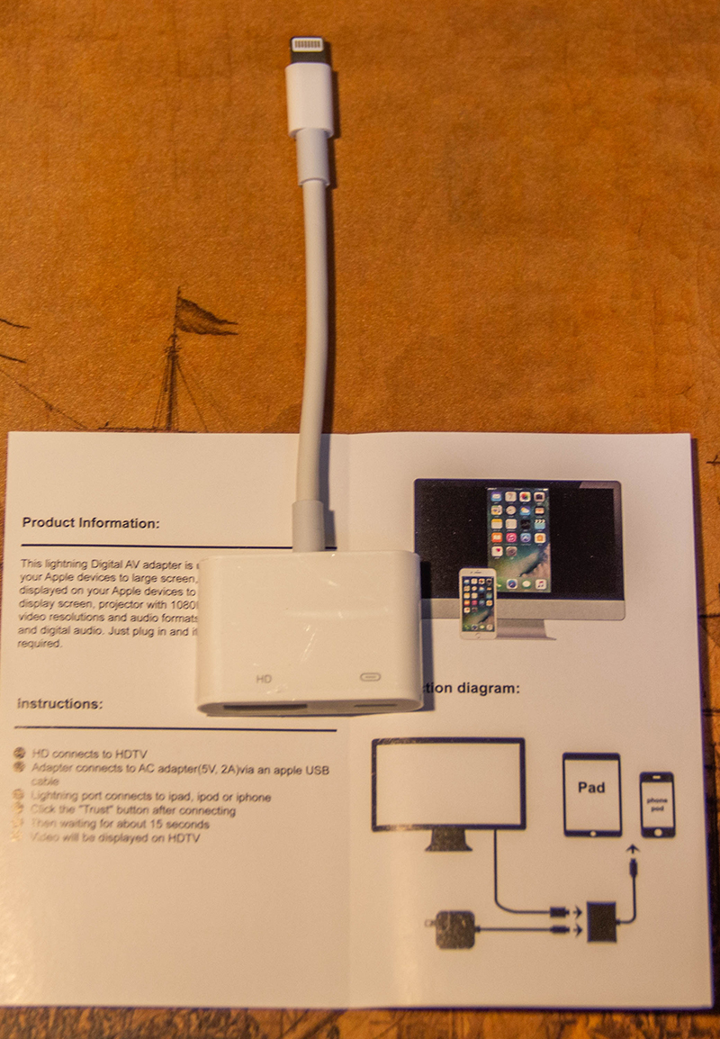 設定免除Lightning-Digital AVアダプタ HDMI変換ケーブル 取扱説明動画 iPhone/iPad/iPodをテレビに出力1080P 大画面 音声同期出力_画像1