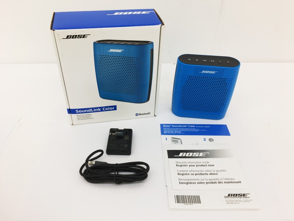 ●【同梱不可】中古品 BOSE SoundLink Color Bluetooth speaker スピーカー ブルー 415859《店頭引取可能》_画像1