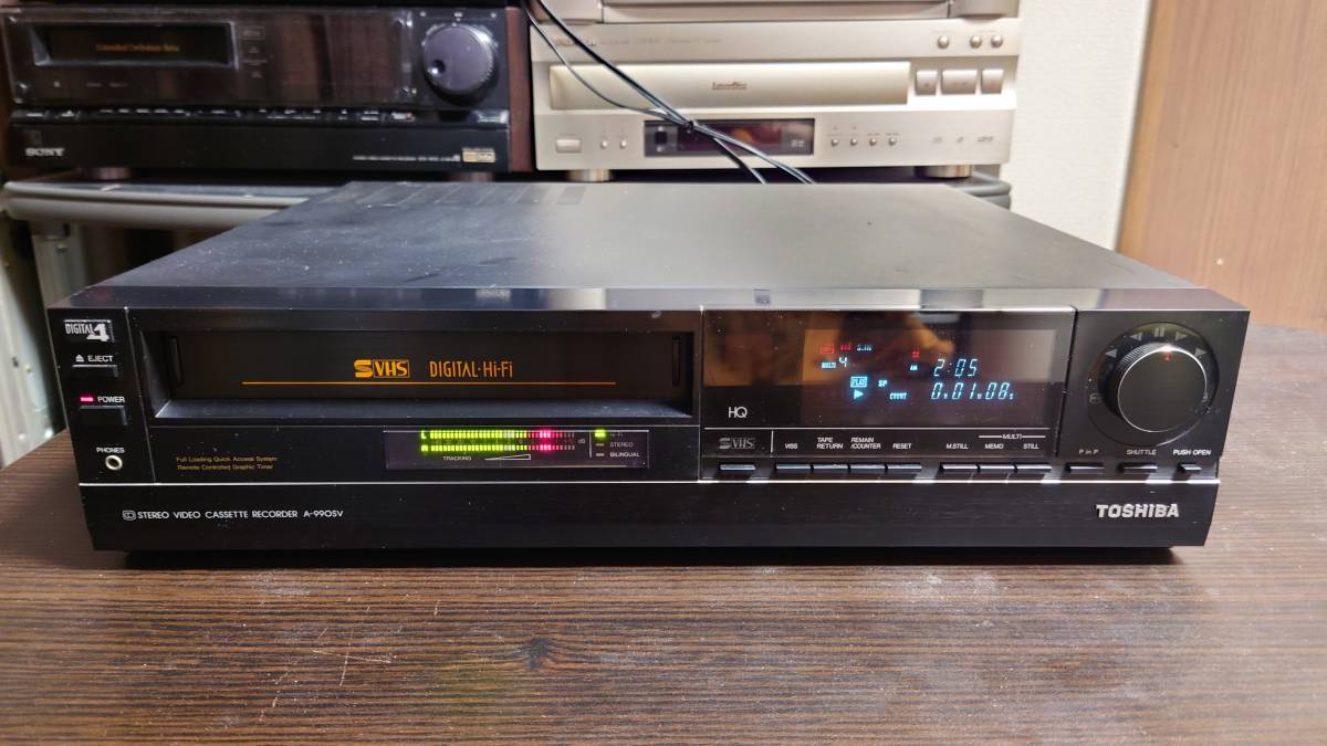 Yahoo!オークション - 東芝 S-VHSビデオデッキ A-990SV 動作は出来る...