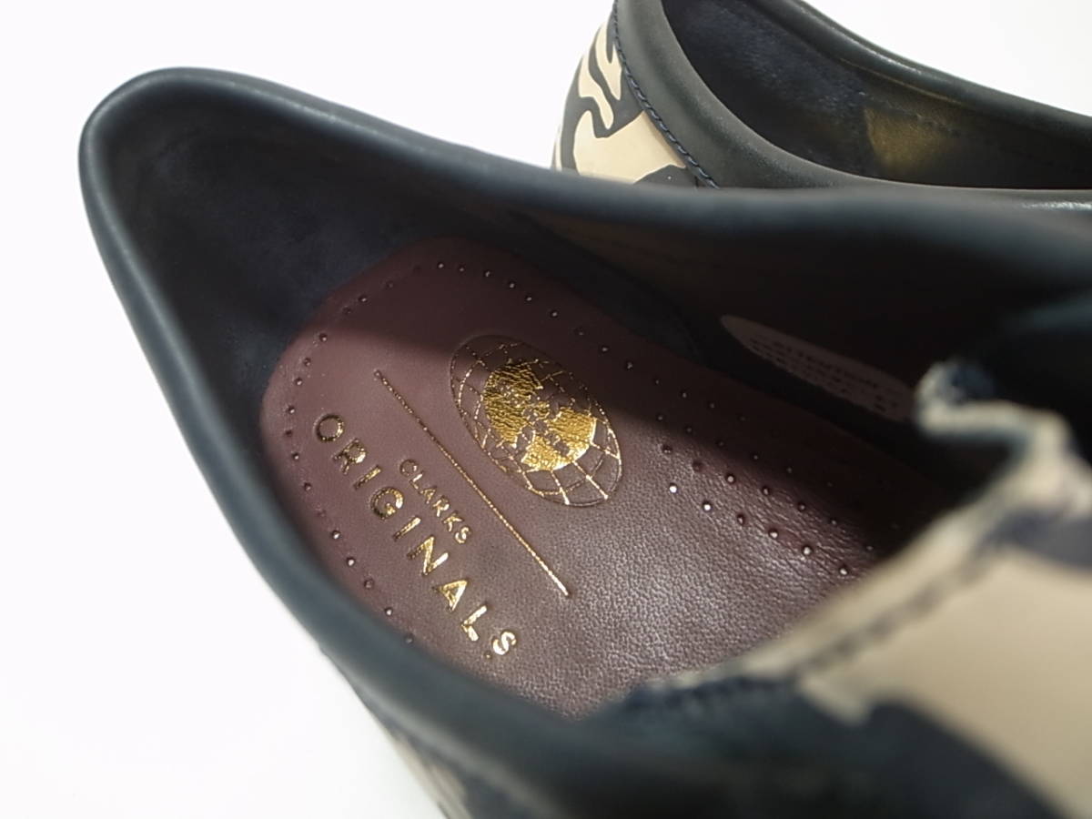 [ free shipping prompt decision ]Clarks Originals x Wu Wear special order collaboration WallabeeWW Lo 25.5cmwala Be Wu-Tang Clanu- tongue Clan limitation navy trying on only 