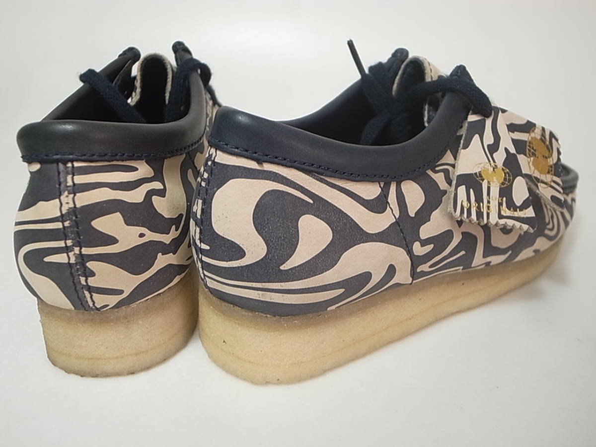 【送料無料 即決】Clarks Originals x Wu Wear 別注コラボ WallabeeWW Lo 25.5cmワラビーWu-Tang Clanウータンクラン限定ネイビー 試着のみ_画像4