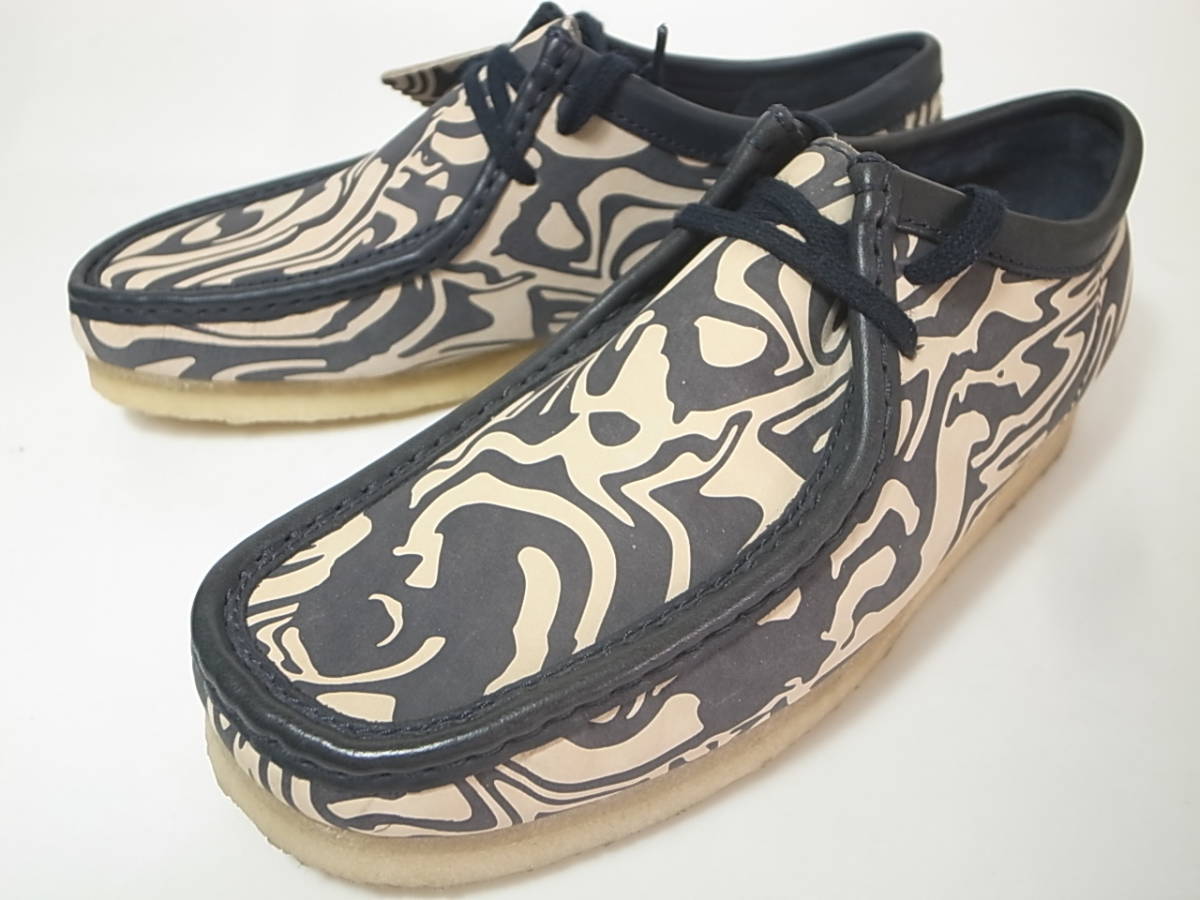 【送料無料 即決】Clarks Originals x Wu Wear 別注コラボ WallabeeWW Lo 25.5cmワラビーWu-Tang Clanウータンクラン限定ネイビー 試着のみ_画像5