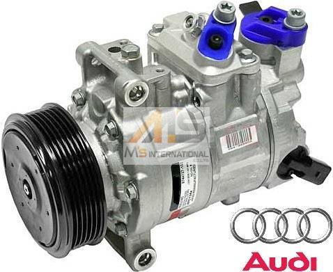 【M's】アウディ A5(8T/8F) A4(8E/8H/8K) A6(4F) Q5(8R) 純正OEM エアコンコンプレッサー／／AUDI ACコンプレッサー 8E0260805CB 4F0260805_画像1