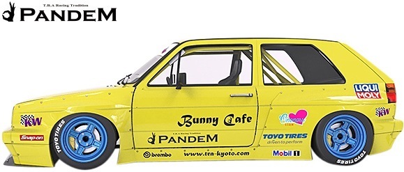 【M's】VW GOLF2 19E (1983y-1992y) PANDEM フロントリップスポイラー／／ゴルフ2 FRP TRA京都 パンデム ロケットバニー ロケバニ エアロ_画像2