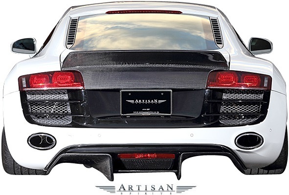 【M’s】AUDI アウディ R8 V8/V10 (2006y-) ARTISAN SPIRITS リアウイング／／FRP アーティシャンスピリッツ エアロ ダックテールウイング_※ 画像はカーボン製のサンプル。