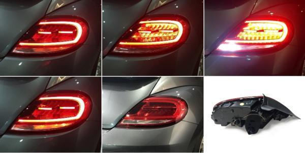 【M's】VW ザ・ビートル（2012y-）純正品 LED テールレンズ 左右セット(ダークレッド)／正規品 The Beetle カブリオレ テールライト 033500_画像2