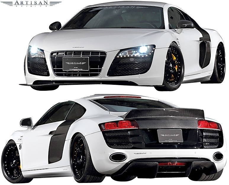 【M’s】AUDI アウディ R8 V8/V10 (2006y-) ARTISAN SPIRITS リアウイング／／FRP アーティシャンスピリッツ エアロ ダックテールウイング_※ 画像はカーボン製のサンプル。