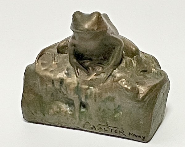 博物館級！巨匠 アマルリック・ワルター/ベルジェ共作 蛙像 陶器 希少 フランス 1900年代 アンティーク アールデコ