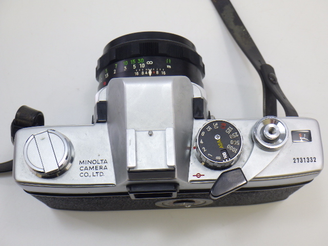 h2D069Z- MINOLTA SR T 101 ミノルタ 一眼レフ/MC ROKKOR-PF 55㎜ F1.7