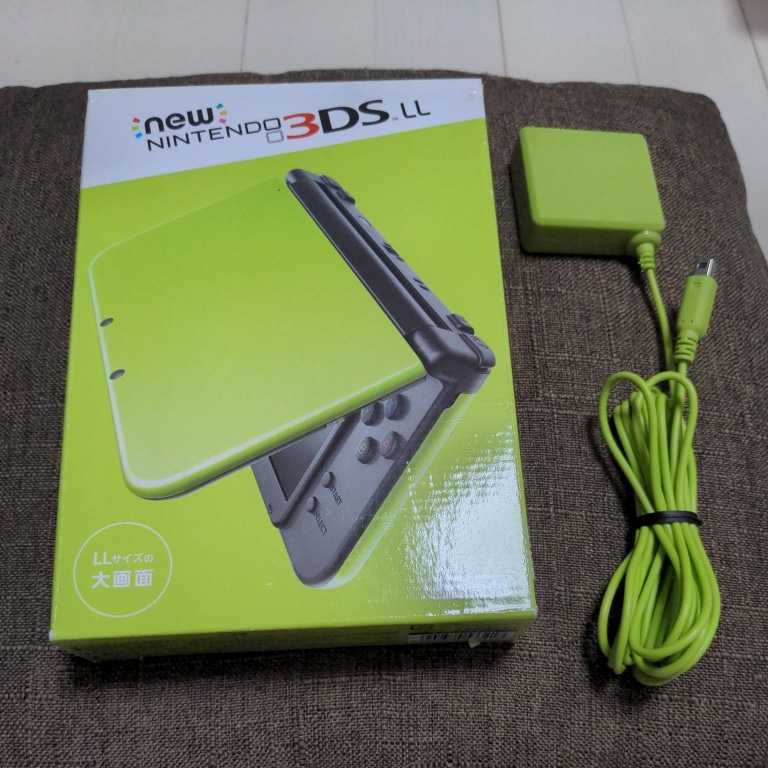 送料無料】Newニンテンドー3DS LL ライム×ブラック ACアダプタセット