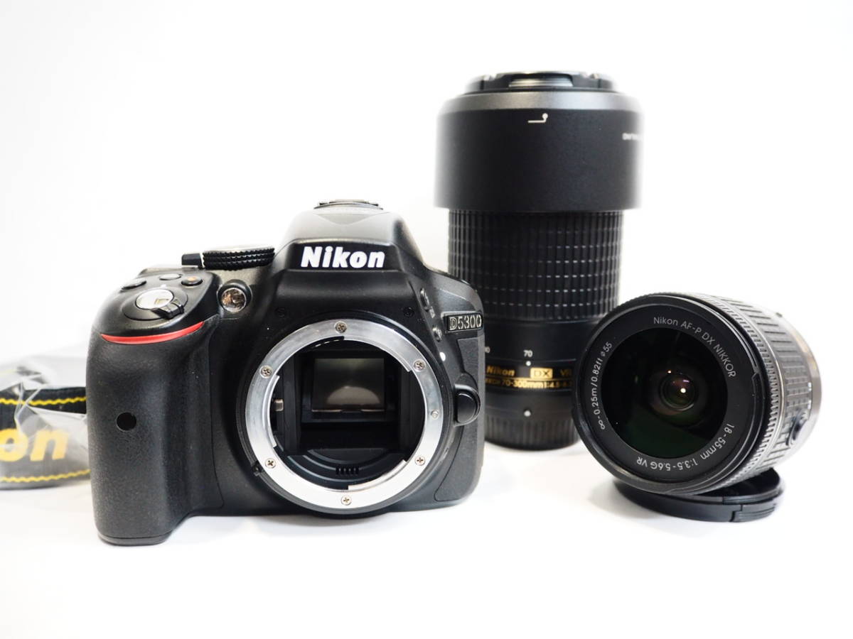 数量限定価格!! D5300 ★ニコン/Nikon ダブルズームレンズキット★AF-P 59426 デジタル一眼レフカメラ★ ED 4.5-6.3G 3.5-5.6G/70-300mm 18-55mm NIKKOR ニコン