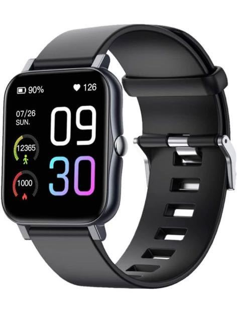 スマートウォッチ 1.7インチ大画面 Smart Watch 腕時計 Bluetooth5.0 100種類運動モード IP68防水 GPS搭載