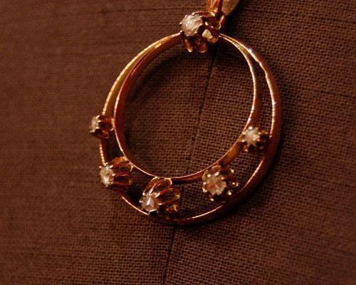  antique diamond Gold pendant head 
