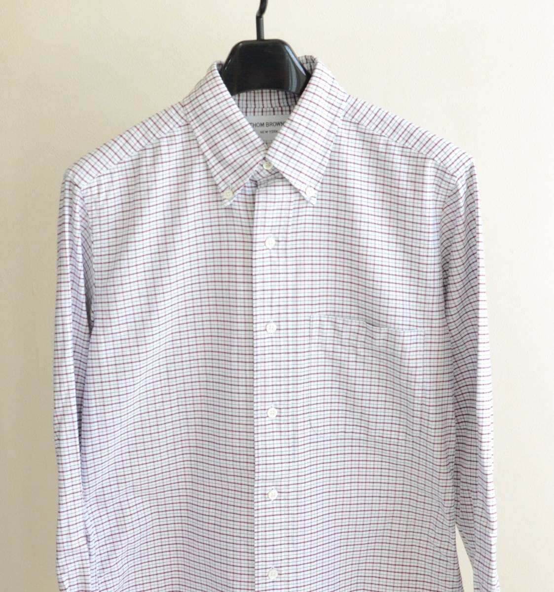 トムブラウン THOM BROWNE オックスフォード BD シャツ チェック size S(14 1/2 37)_画像1