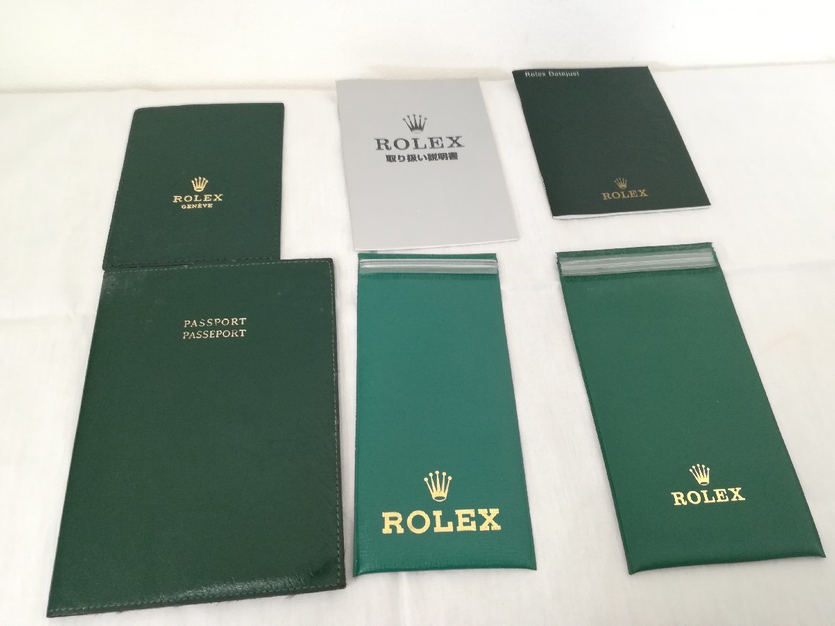 ROLEX ロレックス 空き箱 ボックス 緑 グリーン ギャランティ 16234 あまりコマ5個　その他冊子等 キングラム[fnk]_画像9