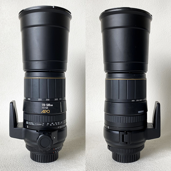 シグマ SIGMA APO 170-500mm 1:5-6.3 望遠 ズーム レンズ フード Kenko プロテクター 付 Nikon ニコン用 オートフォーカス 一眼レフ カメラ_画像2