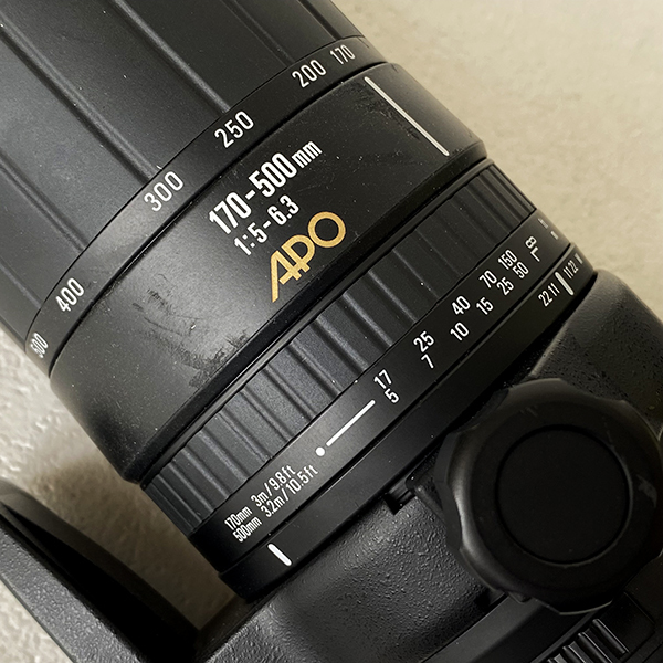 シグマ SIGMA APO 170-500mm 1:5-6.3 望遠 ズーム レンズ フード Kenko プロテクター 付 Nikon ニコン用 オートフォーカス 一眼レフ カメラ_画像7