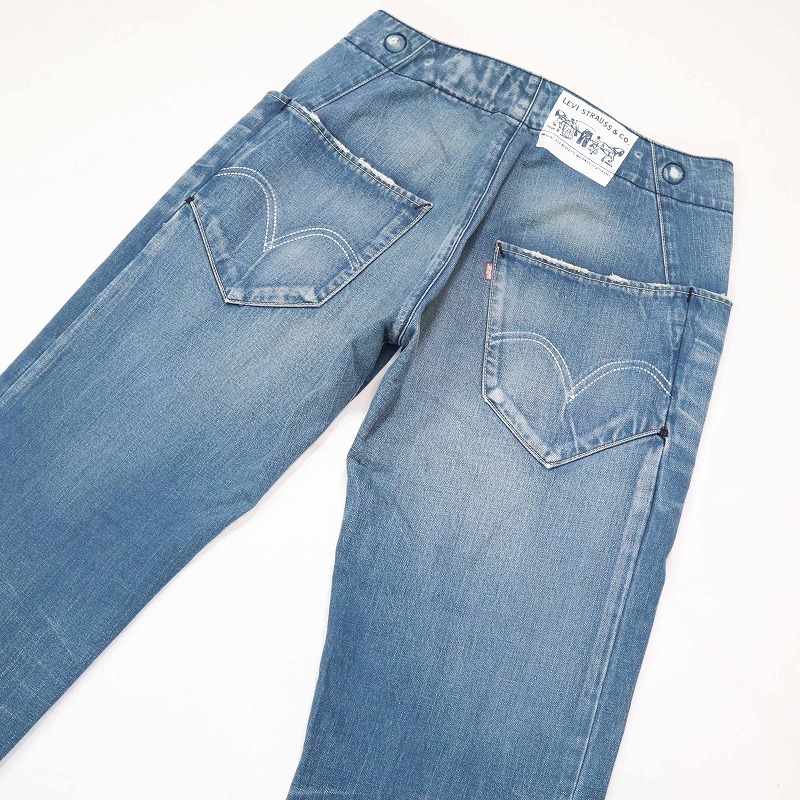 希少 Levi's リーバイス 7002 プリントタグ レギュラーストレートジーンズ メンズデニム 日本製 W29 M相当_画像1