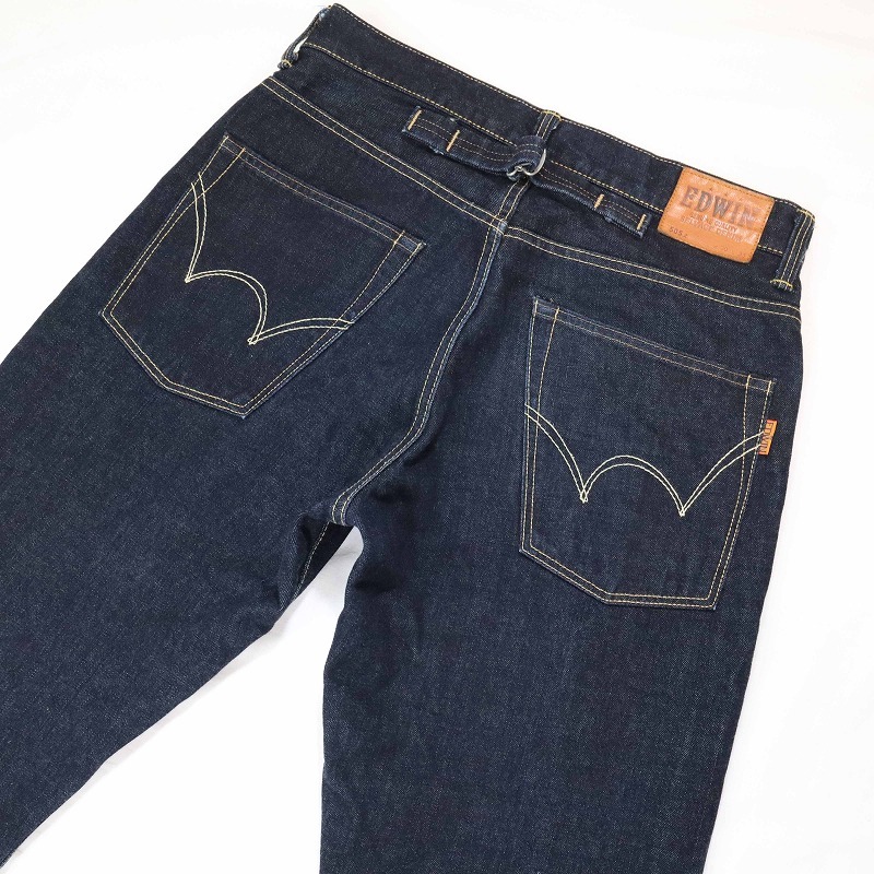 希少 EDWIN エドウィン 濃紺レギュラーストレートデニムパンツ 希少 EDWIN エドウィン 濃紺レギュラーストレートデニムパンツ