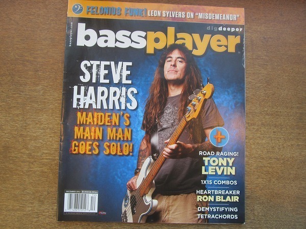 1904nkt●洋雑誌 bass player ベースプレイヤー 2012/12●スティーヴ・ハリス/ロン・ブレア/トニー・レヴィン/シーン・ハーレイ/他_画像1