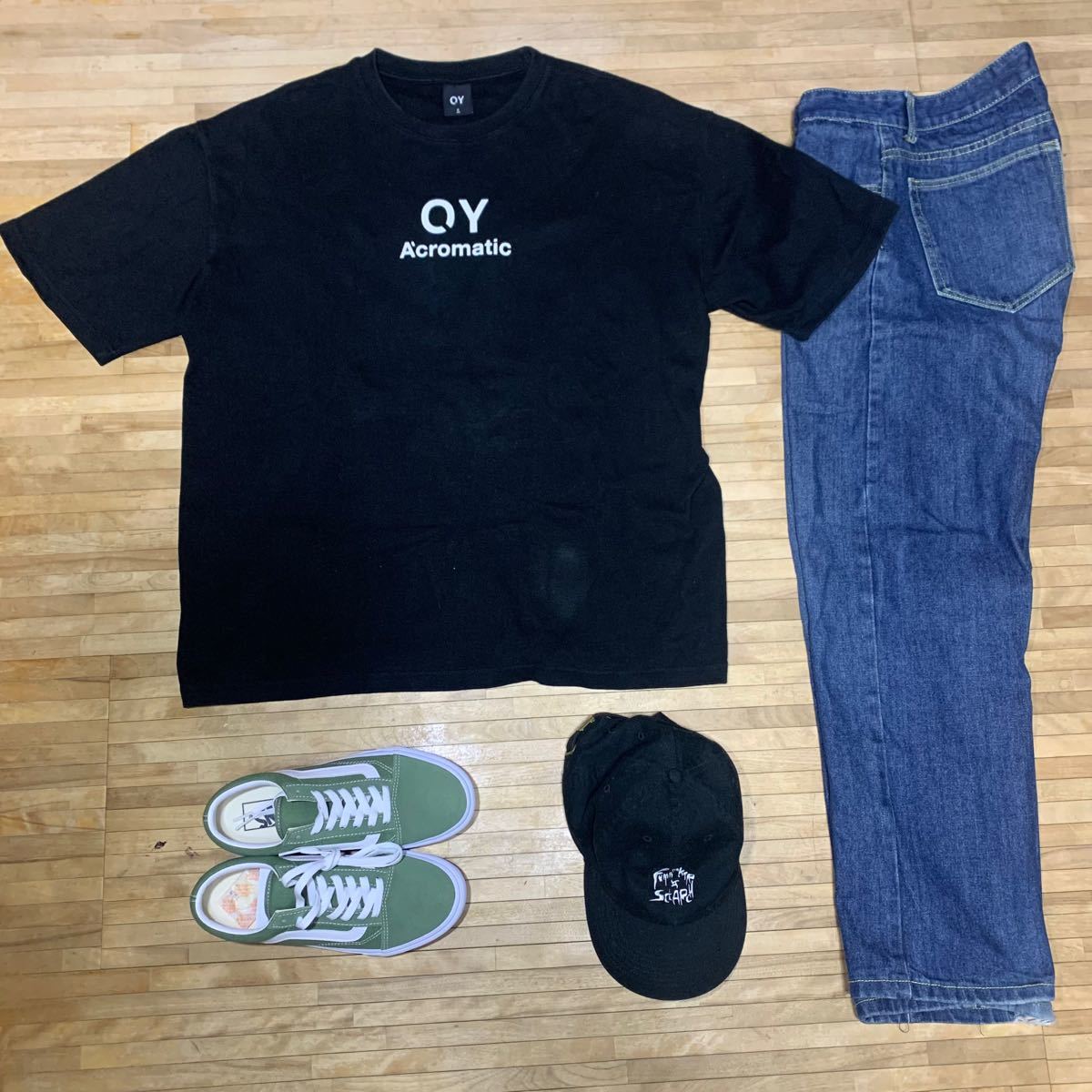 OY オーワイ ビック バックプリント ブラック 黒 L ロゴ ロゴTシャツ
