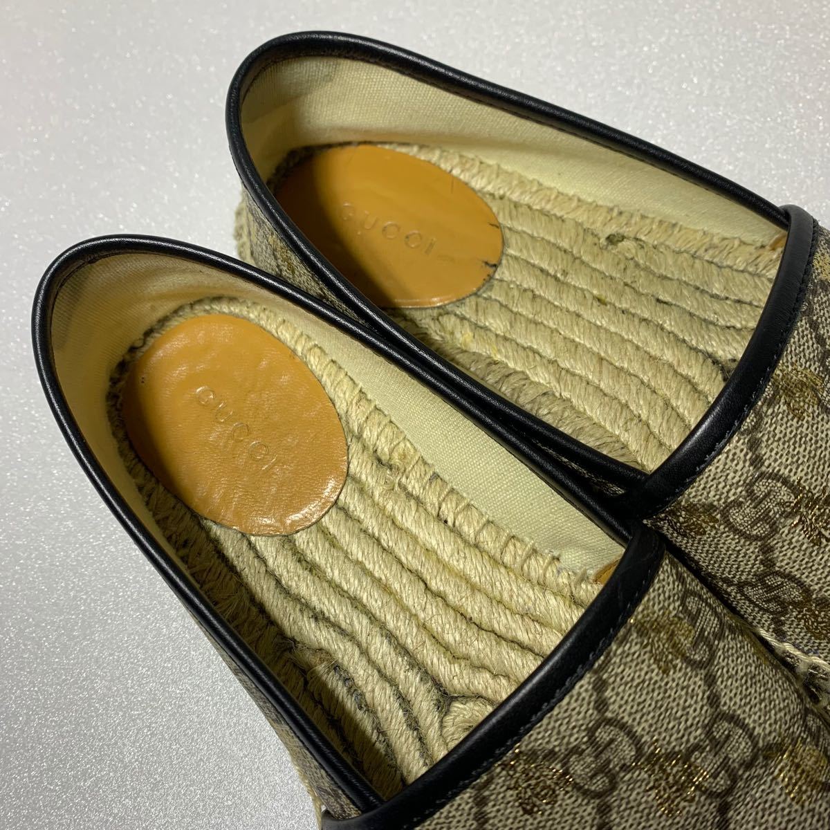 GUCCI グッチ 蜂 ビー エスパドリーユ 36 GG 23 バレー フラット