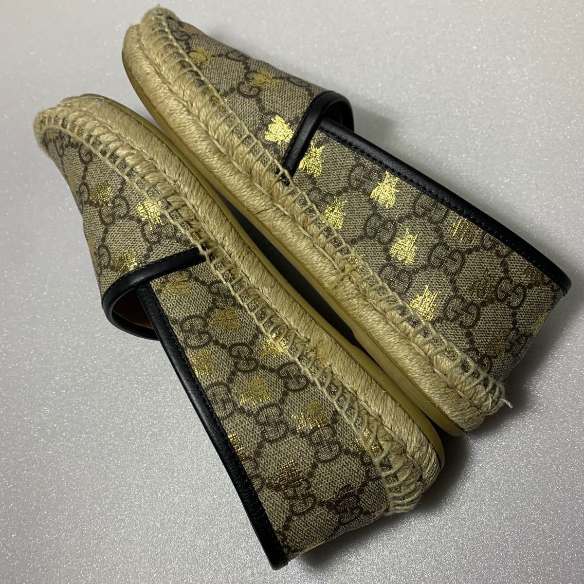 GUCCI グッチ 蜂 ビー エスパドリーユ 36 GG 23 バレー フラット