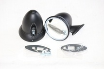 [ new goods ] Rover Mini mat Black Racing mirror cannonball type old car clear Flat lens 2 piece set 