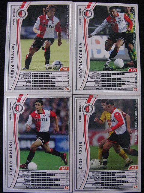 PANINI/パニーニ WCCF 2005-06ヨーロッパサッカークラブ選手カード(フェイエノールト・ロッテルダム)16枚セット☆161～176/336☆EUROPEAN_画像7