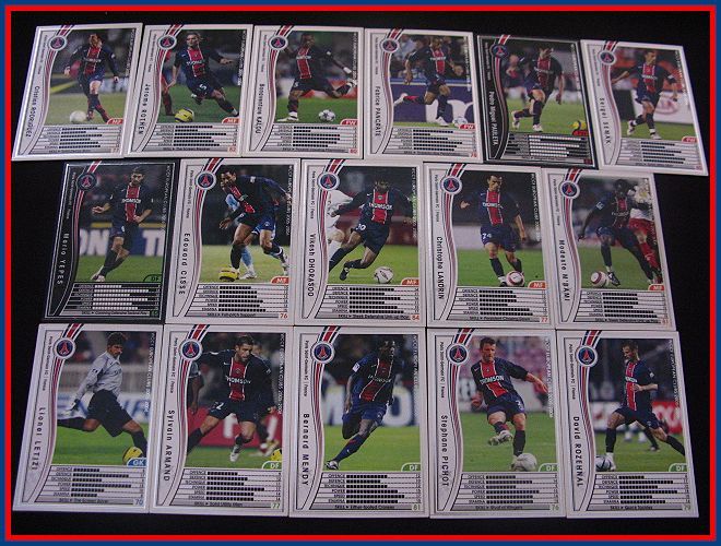 PANINI/パニーニ WCCF 2005-06ヨーロッパサッカークラブ選手カード(パリ・サンジェルマン)16枚セット☆113～/128☆EUROPEAN CLUBS_画像1