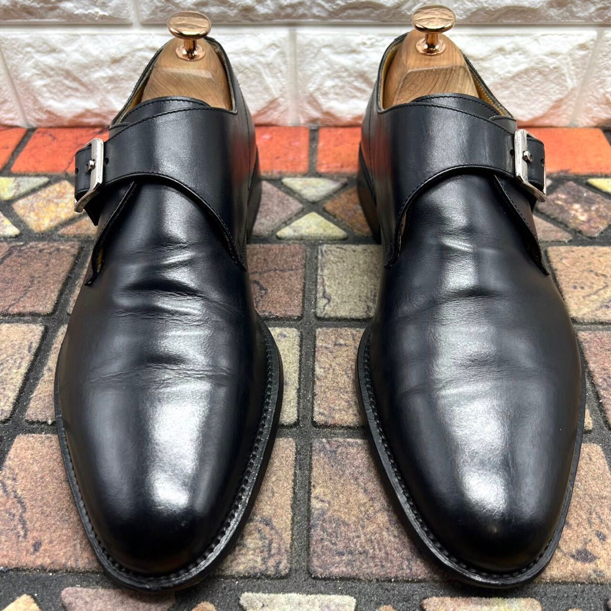 BALLY バリー モンクストラップ ビジネスシューズ 革靴 6 1/2 24.5