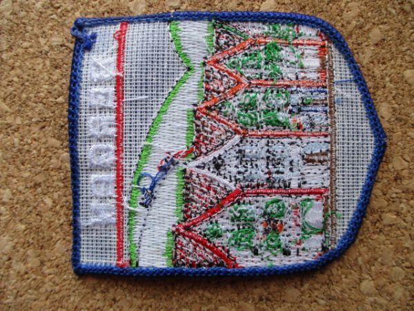 90s ノルウェーBERGENベルゲン刺繍ワッペン世界遺産ブリッゲン/アップリケ街並みパッチ旅行 土産ヨーロッパ_画像5