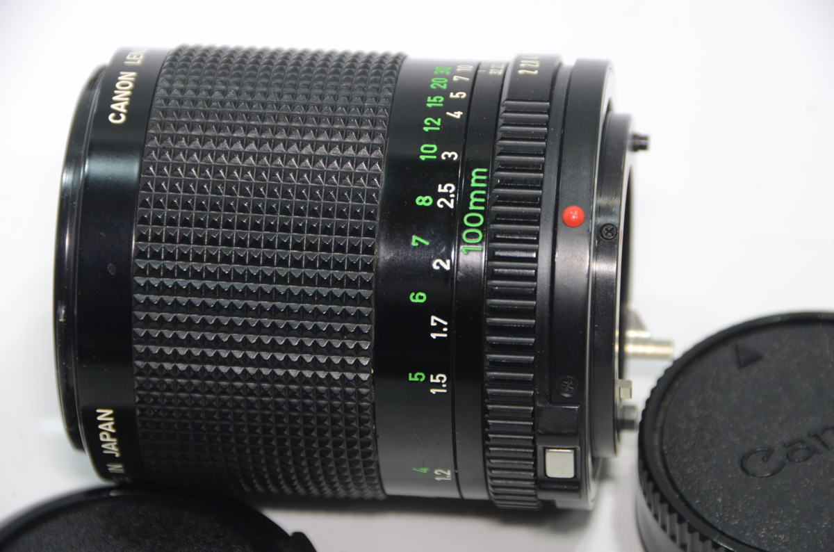 【 中古レンズ 純正フード付 】Canon NEW FD 100mm F2 キヤノン 単焦点レンズ [管QS659_画像3