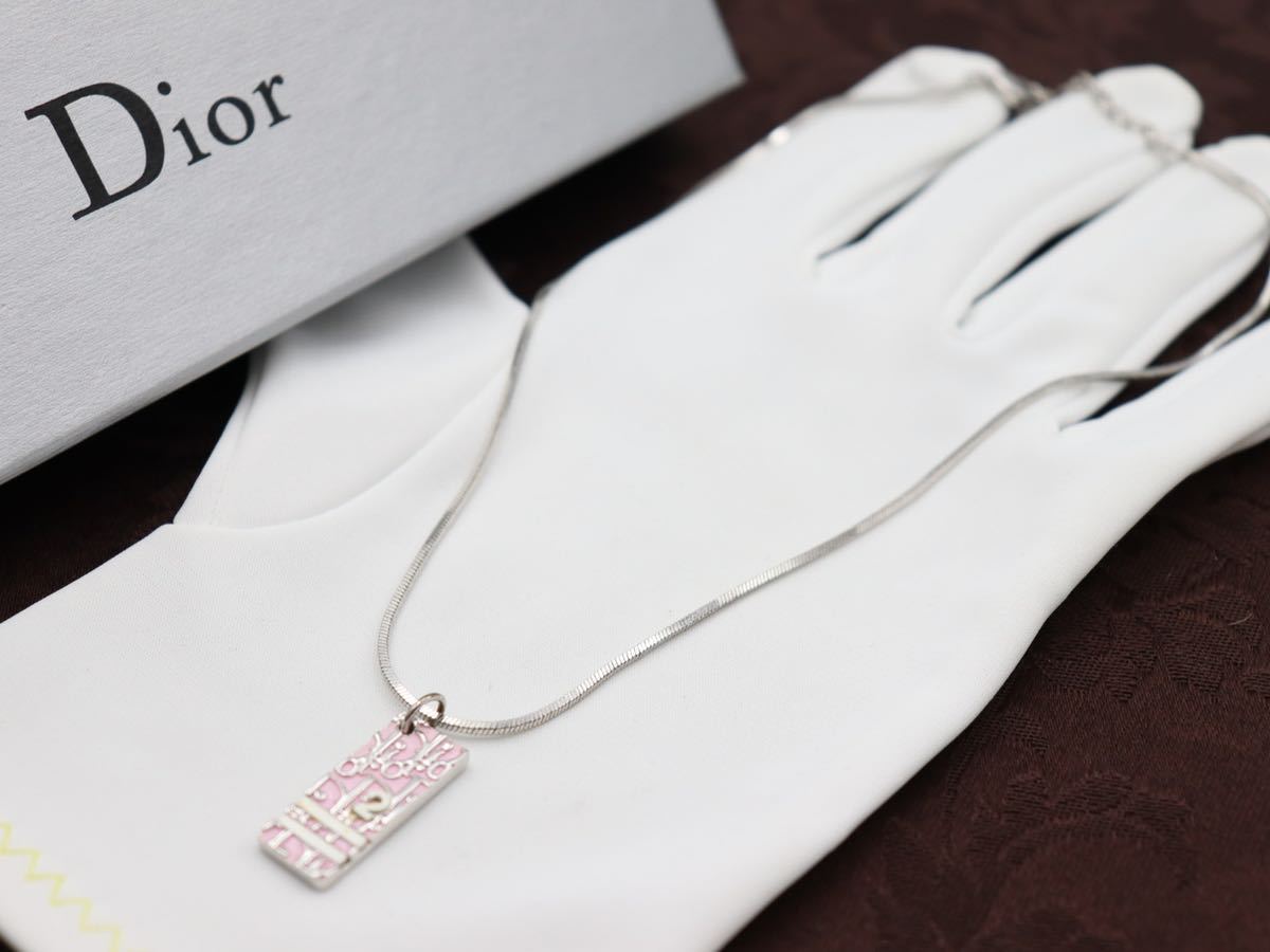 【良品】Christian Dior トロッター ネックレス ロゴ クリスチャン ディオール ヴィンテージ アクセサリー レディース 結婚式 レア C15