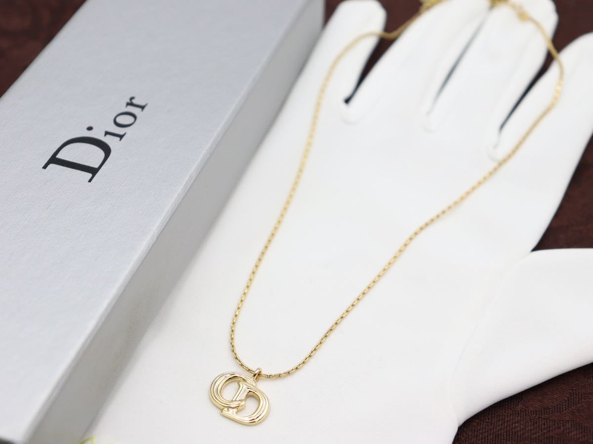 極美品】Christian Dior ネックレス ロゴ クリスチャン ディオール