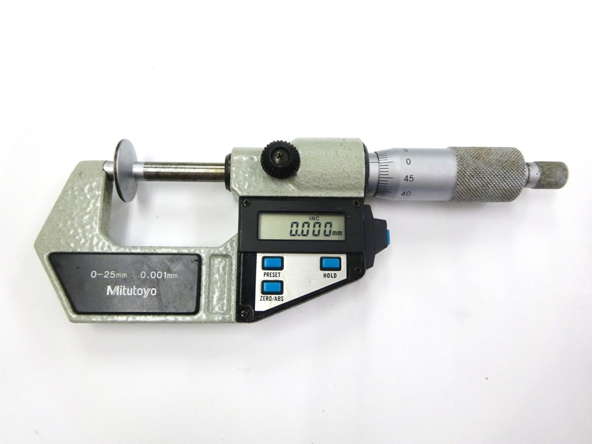 MITUTOYO デジタル歯厚マイクロメーター　0-25mm　送料無料