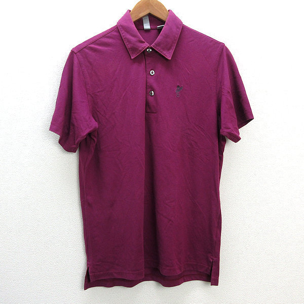 S ■ Ashworth/Ashworth Logo Embroidery Golf Wear/Short -sleeved Polo рубашка [L] Purple/Mens/141 [Используется]