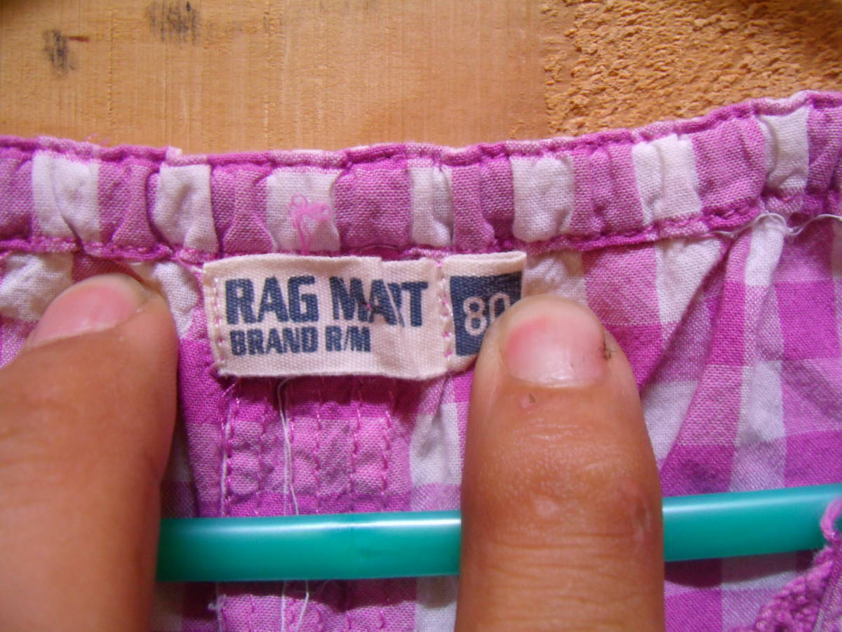  бесплатная доставка по всей стране ковер mart RAG MART Kids Joy производства ребенок одежда Kids baby девочка безрукавка проверка сарафан One-piece 80 длина одежды 30cm