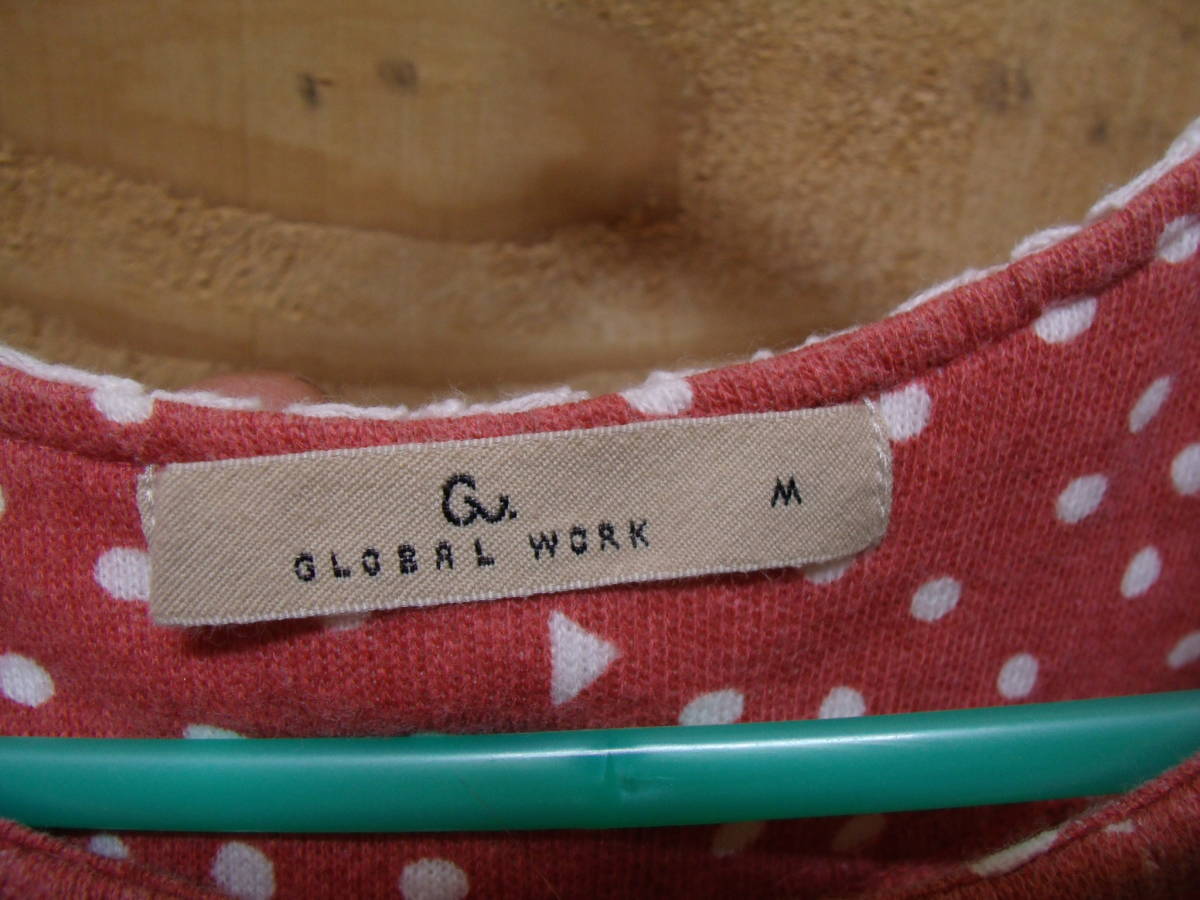 全国送料無料 グローバルワーク GLOBAL WORK 子供服キッズ女の子ノースリーブカットソーワンピース チュニック 100-110(M) 着丈47cm